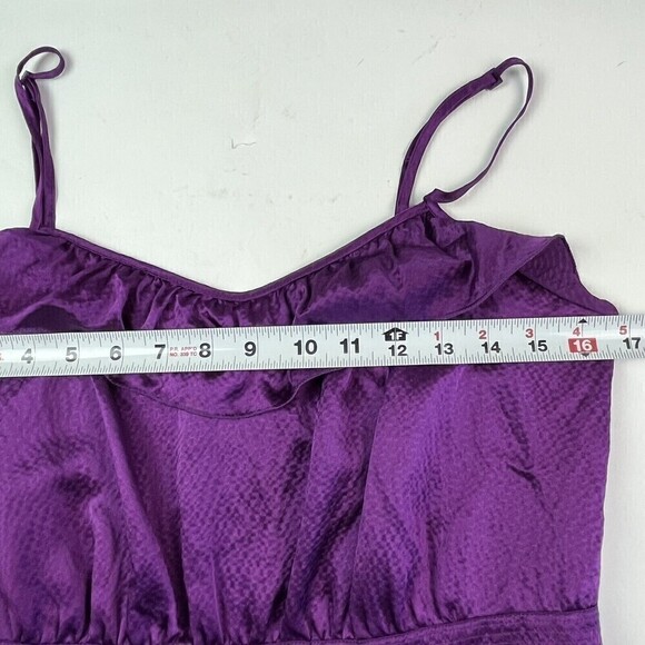 Marc by Marc Jacobs Silk Cocktail summer Mini Dress Purple Ruffled - Picture 8 of 15